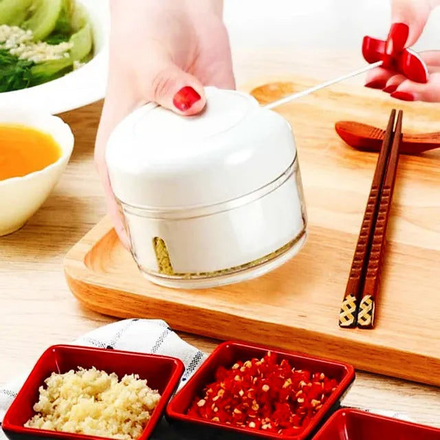 🔪Mini Chopper Hand-power Food Chopper Mincer Mixer Blender🥗