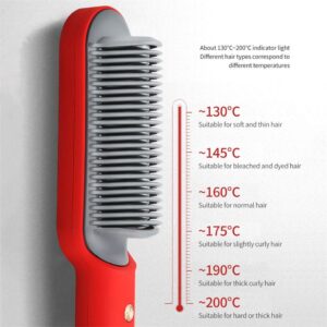Hair Straightener Iron Brush Straight Hair Straightener