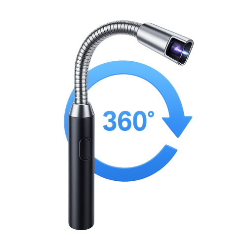 360° Outdoor Kitchen Lighter USB Rechargeable Portable Electronic Lighter Safety Lock Eco