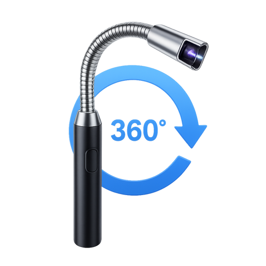 360° Outdoor Kitchen Lighter USB Rechargeable Portable Electronic Lighter Safety Lock Eco