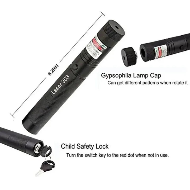 Laser 303 Pro – High-Power Green Laser Pointer with Rechargeable Battery & Safety Lock ⭐⭐⭐⭐⭐ 5.0