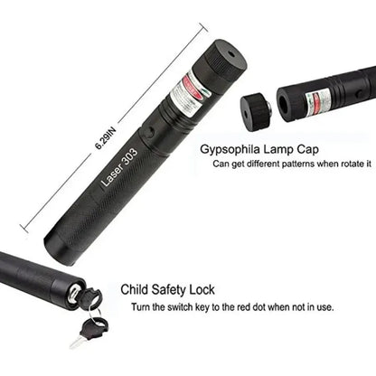 Laser 303 Pro – High-Power Green Laser Pointer with Rechargeable Battery & Safety Lock ⭐⭐⭐⭐⭐ 5.0
